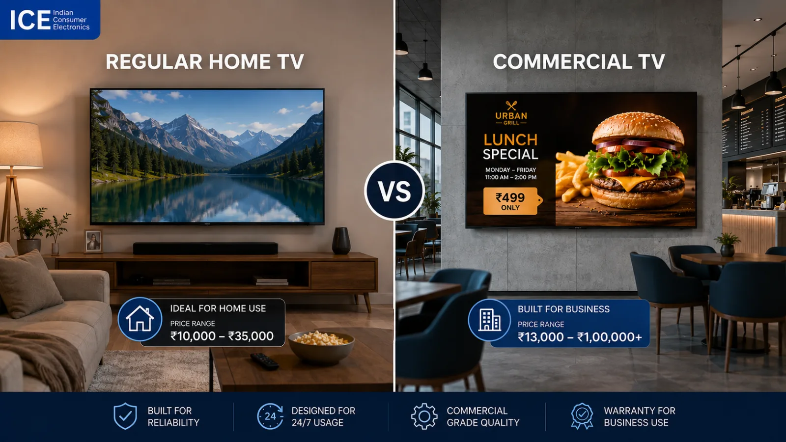 Difference Between Commercial TV and Regular TV