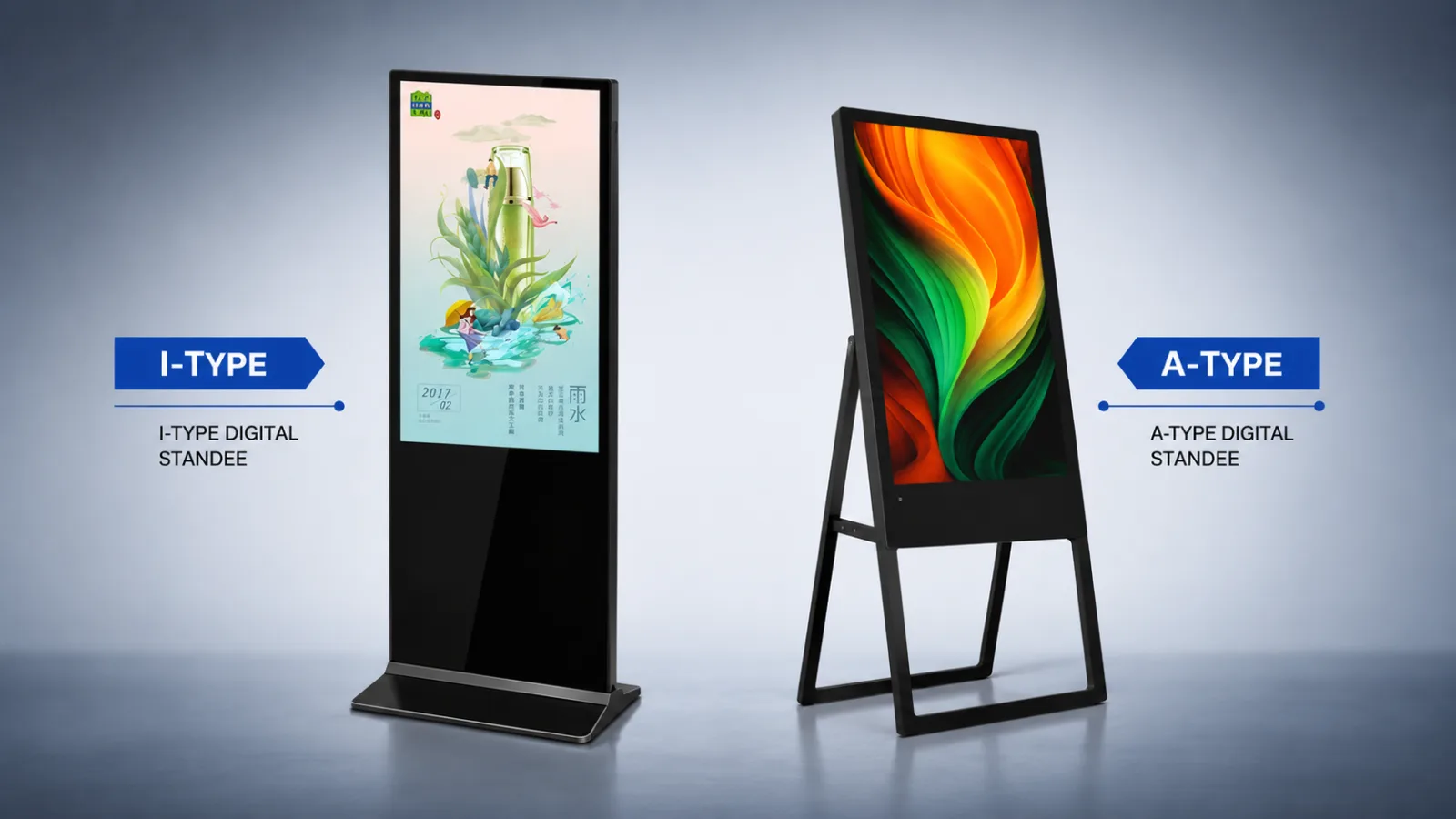 a type difital standee and i type digital standee