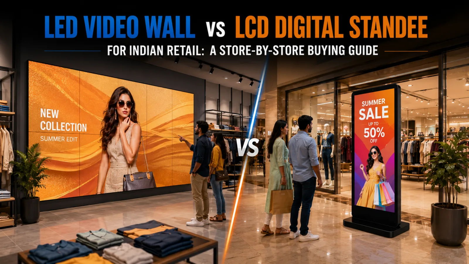 LED Video Wall vs LCD Digital Standee for Indian Retail: A Store-by-Store Buying Guide