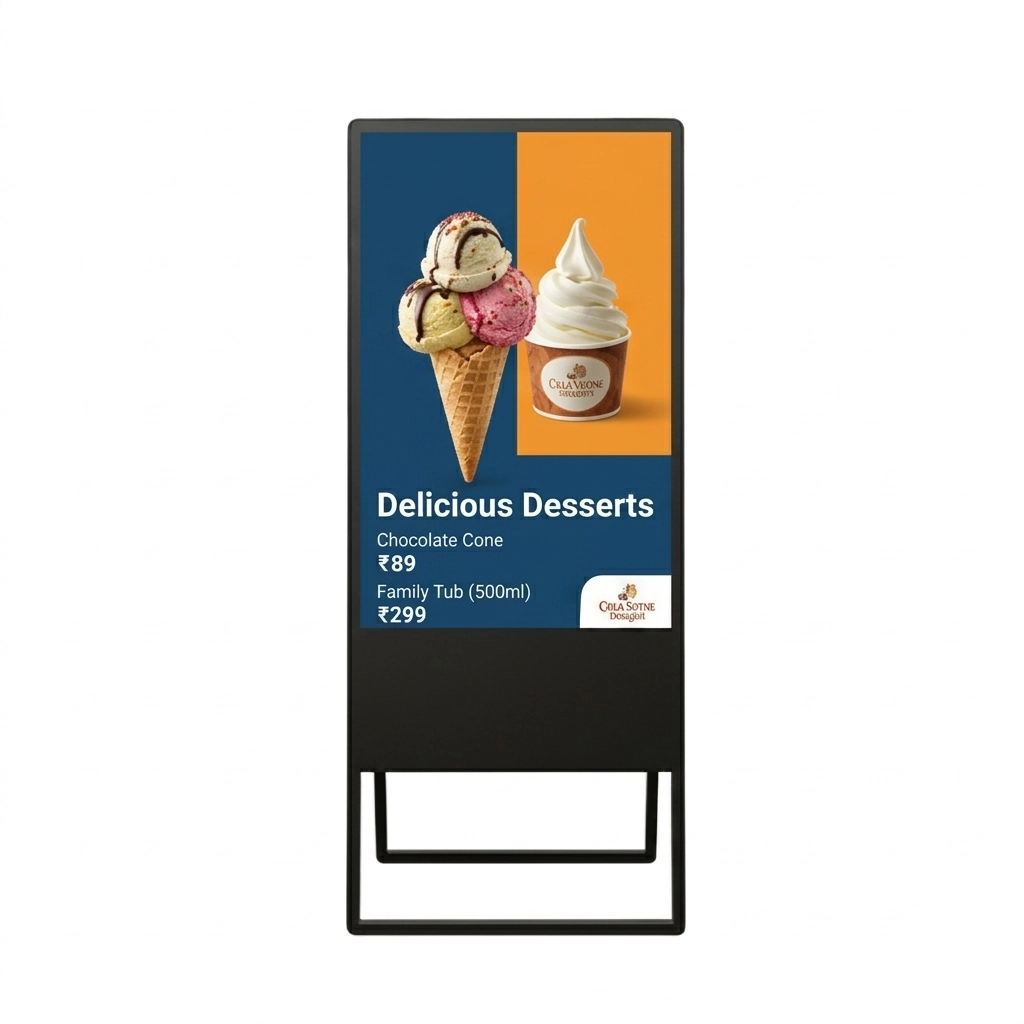 32 Inch Full HD Digital Standee  By ICE (Black) — ICE TV Manufacturer India